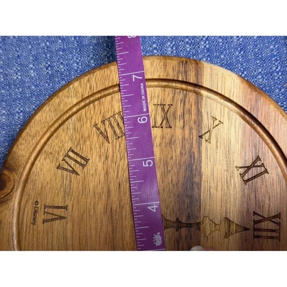 Disney Cinderella Toscana Acacia Cheese Board Hidden Tool Set Clock Charcuterie